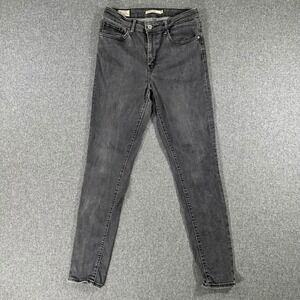 Levis 721 High Rise Skinny Jeans 28x30 Gray Washed Slim Fit Stretch Denim Womens